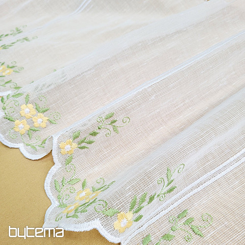 Witrażowa kurtyna ŻÓŁTE KWIATY