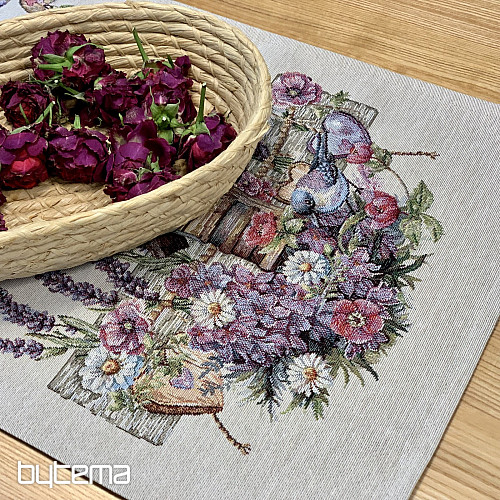 Obrus i szalik gobelinowy BIRDHOUSE