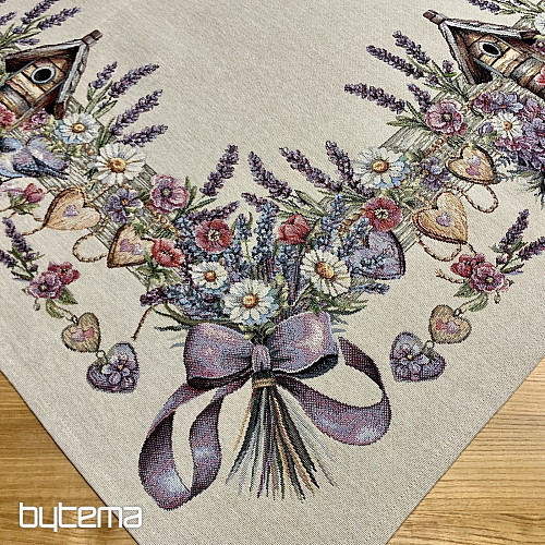 Obrus i szalik gobelinowy BIRDHOUSE