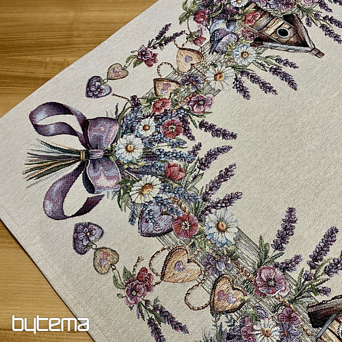 Obrus i szalik gobelinowy BIRDHOUSE