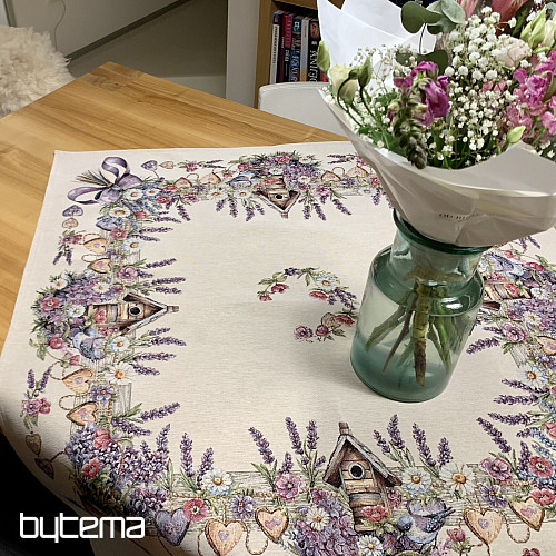 Obrus i szalik gobelinowy BIRDHOUSE