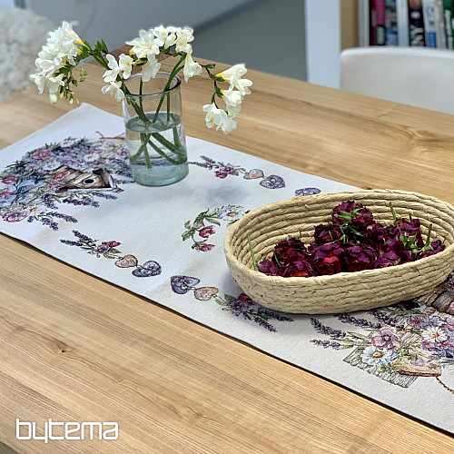 Obrus i szalik gobelinowy BIRDHOUSE