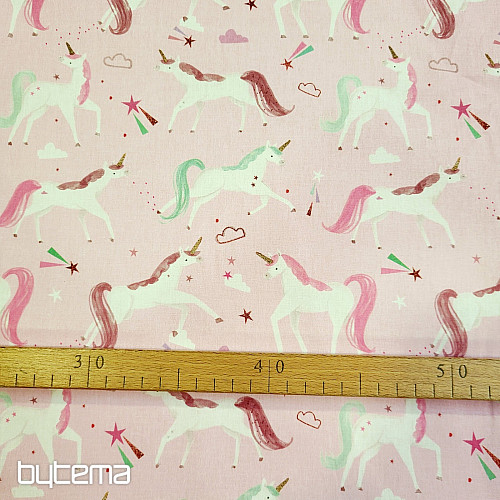 Tkanina bawełniana KOLOROWE JEDNOROŻCE