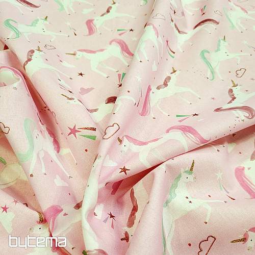 Tkanina bawełniana KOLOROWE JEDNOROŻCE