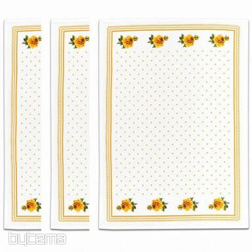 Ręczniki babci, pomarańczowe róże