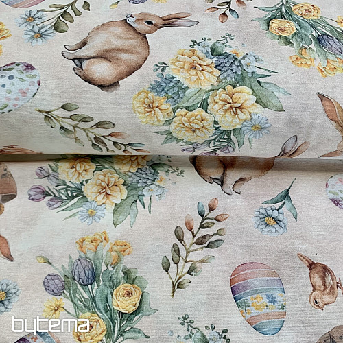 Tkanina dekoracyjna BUNNY LONNIE beżowa