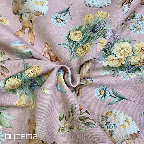 Tkanina dekoracyjna BUNNY LONNIE różowa