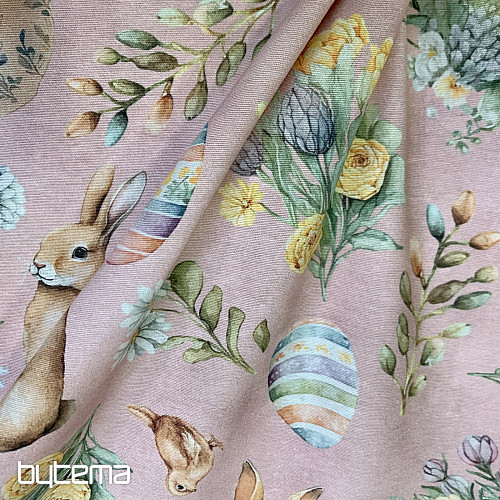 Tkanina dekoracyjna BUNNY LONNIE różowa