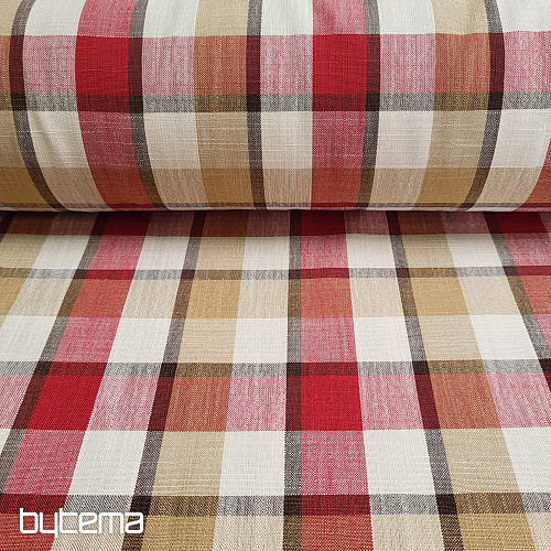 Tkanina dekoracyjna ATILA CZERWONA