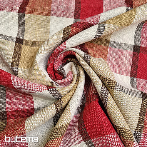 Tkanina dekoracyjna ATILA CZERWONA