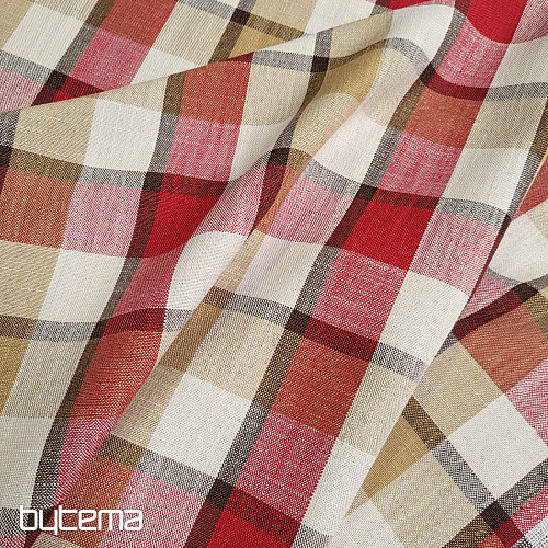 Tkanina dekoracyjna ATILA CZERWONA