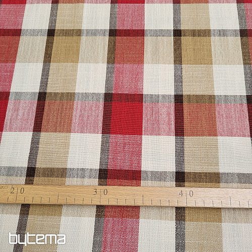 Tkanina dekoracyjna ATILA CZERWONA