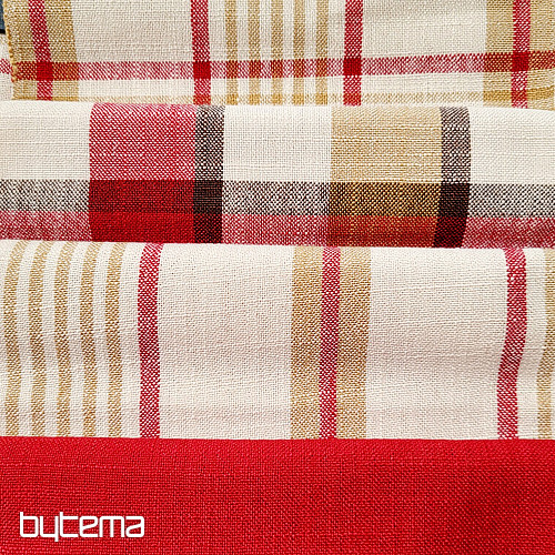 Tkanina dekoracyjna VALS CZERWONA