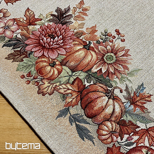 Obrus i szalik gobelinowy GRZYBY W KOSZYKU