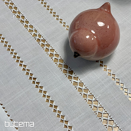 Obrus i szalik BIAŁY AŻUROWY