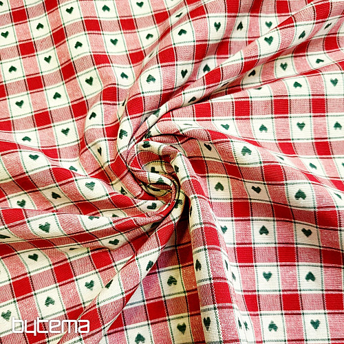 Tkanina dekoracyjna MAXI CORET czerwona