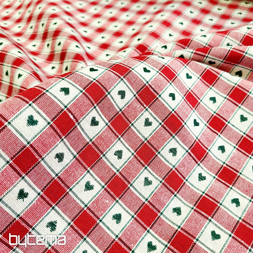 Tkanina dekoracyjna MAXI CORET czerwona