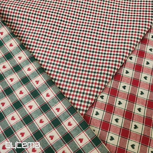 Tkanina dekoracyjna MAXI CORET czerwona