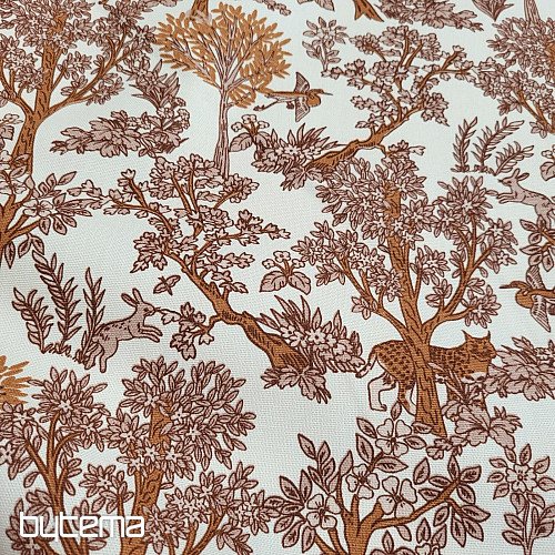 Tkanina bawełniana CHEPART I DRZEWA