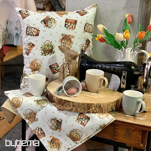 Wielkanocny obrus i szalik KOLOROWE JAJKA