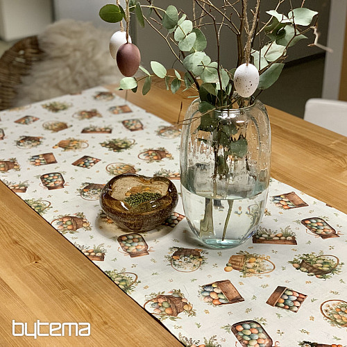 Wielkanocny obrus i szalik KOLOROWE JAJKA