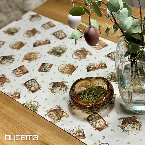 Wielkanocny obrus i szalik KOLOROWE JAJKA