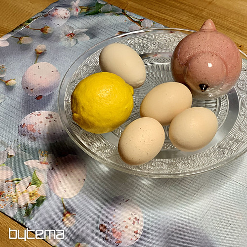 Obrus i szalik WIELKANOC z kwiatami