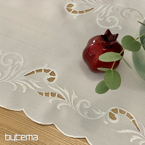 Obrus i szalik BIAŁY SEN haftowany