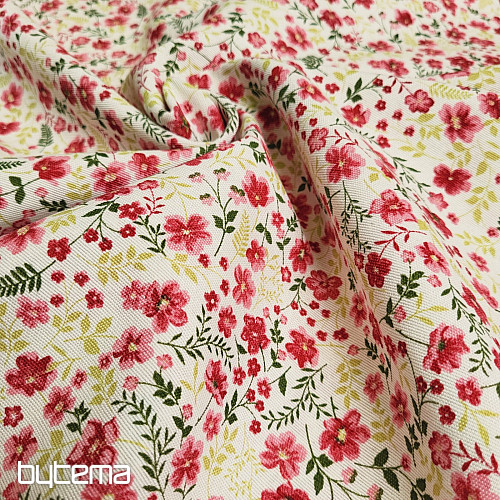 Tkanina dekoracyjna CIRI czerwona