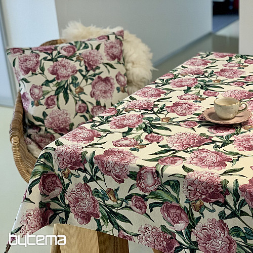 Obrus i szalik PIWONIE