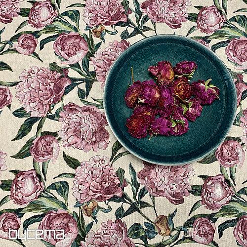 Obrus i szalik PIWONIE