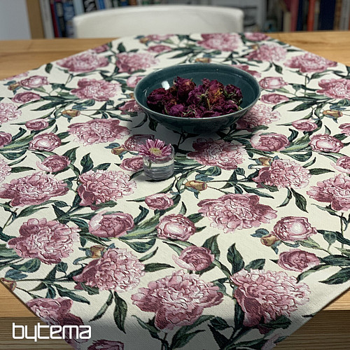 Obrus i szalik PIWONIE