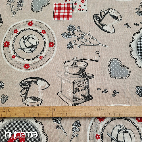 Tkanina dekoracyjna ZAPACH KAWY