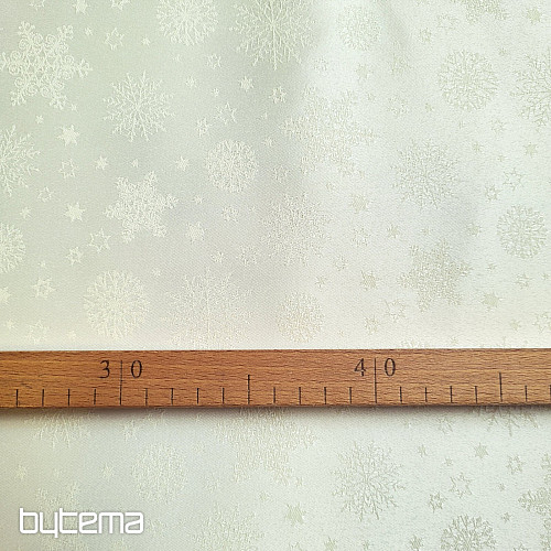 Dekoracyjna gładka tkanina FLAKES MIX CREAM