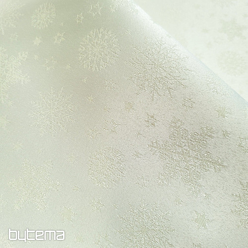 Dekoracyjna gładka tkanina FLAKES MIX CREAM