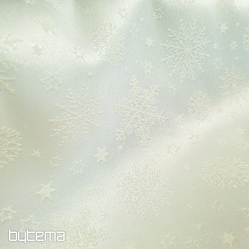 Dekoracyjna gładka tkanina FLAKES MIX CREAM