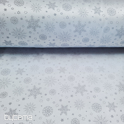 Tkanina dekoracyjna gładka FLAKES MIX SZARY