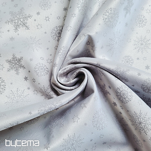 Tkanina dekoracyjna gładka FLAKES MIX SZARY