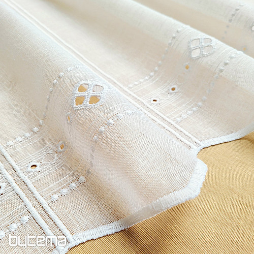 Zasłona do witrażu GERSTER 11884 biała