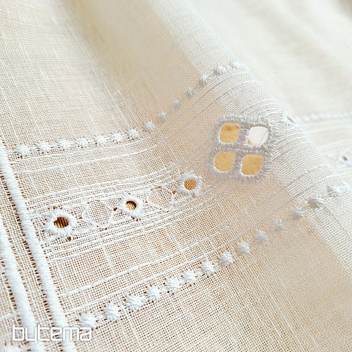 Zasłona do witrażu GERSTER 11884 biała