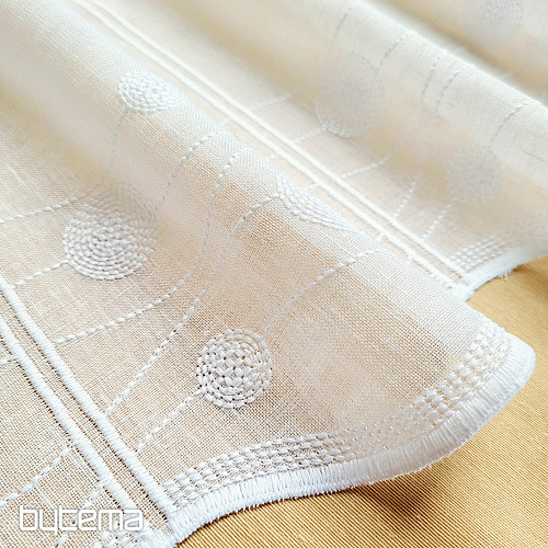 Zasłona do witrażu GERSTER 11857 koła białe