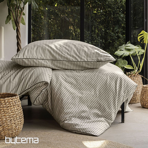 IRISETTE luksusowa satyna bawełniana TOKIO 8607-80 beżowo-szary