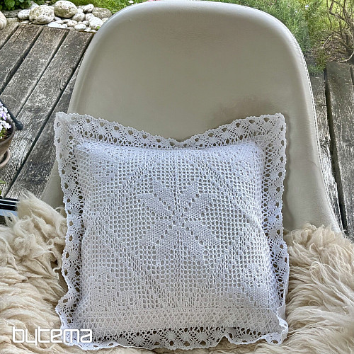 Pokrowiec dekoracyjny koronkowy LACE biały