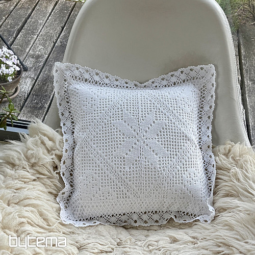 Pokrowiec dekoracyjny koronkowy LACE biały