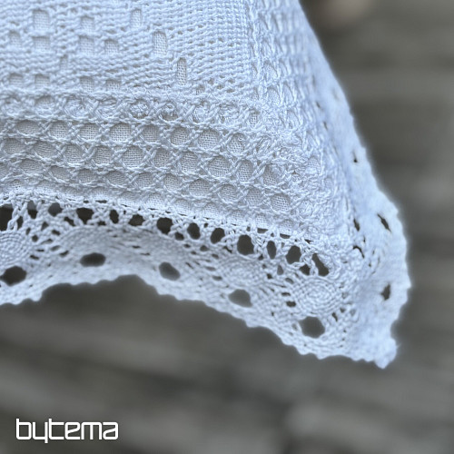 Pokrowiec dekoracyjny koronkowy LACE biały