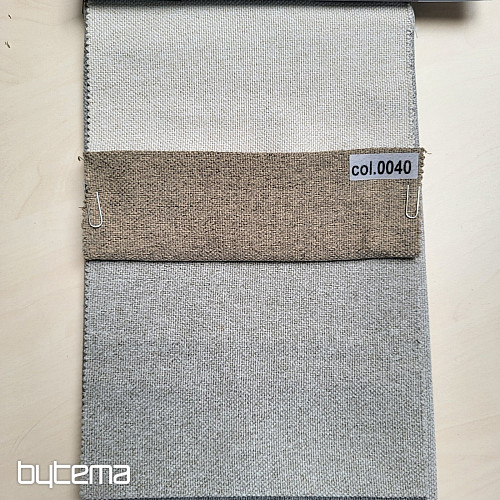 Jednolita tkanina dekoracyjna designerska DIM OUT GERSTER 77045/0040 CIEMNY BEŻ