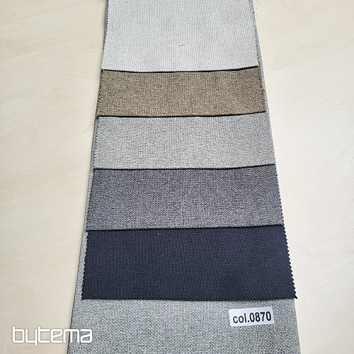 Jednolita tkanina dekoracyjna designerska DIM OUT GERSTER 77045/0810 ANTRACYT