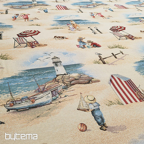 Tkanina gobelinowa DZIECI NA PLAŻY