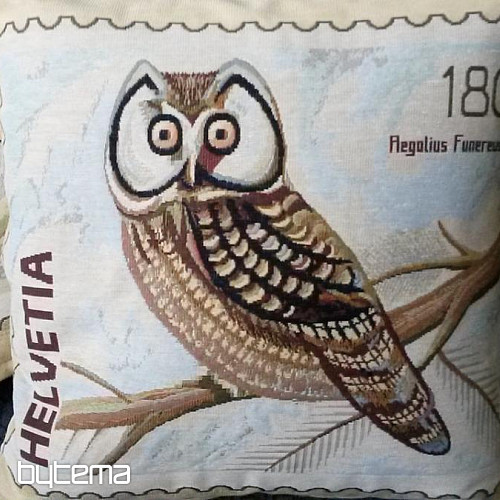 Dekoracyjna poszewka na poduszkę ZNACZEK POCZTY MOTYL