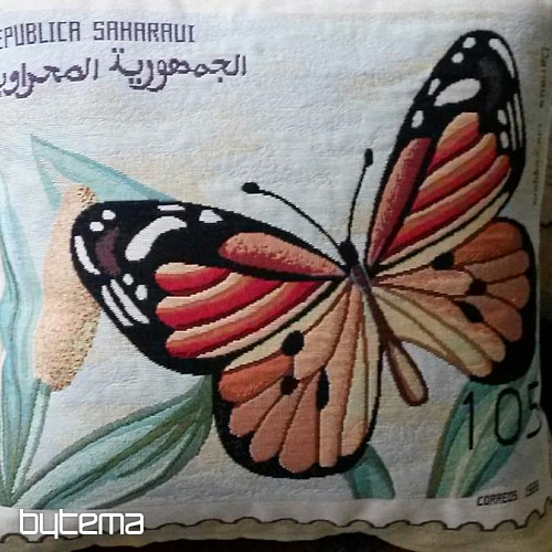 Dekoracyjna poszewka na poduszkę ZNACZEK POCZTY MOTYL